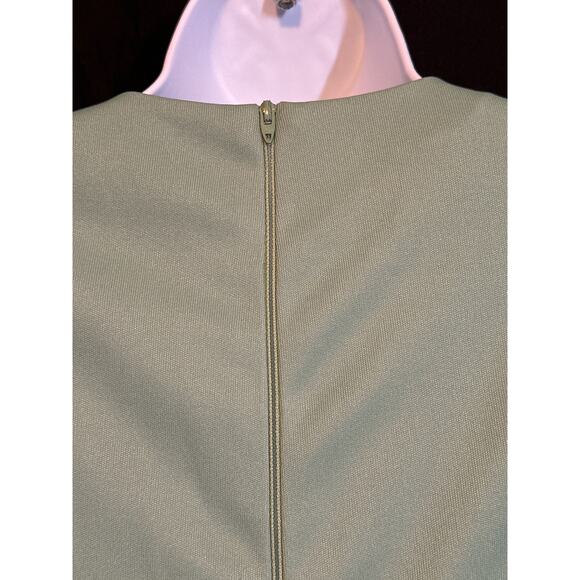 ESTINO VTG 60/70’s Disco Retro Lime Embroidered Flowers Flare Leg Jumpsuit 13/14 - Picture 10 of 16